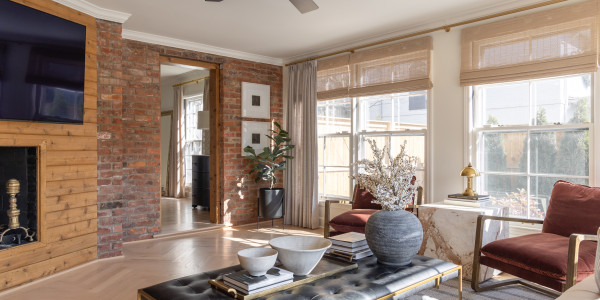 Living room with area rug