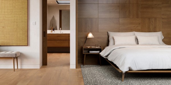 Bedroom with area rug